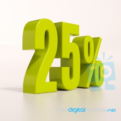 Percentage Sign, 25 Percent Stock Image