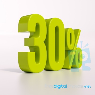 Percentage Sign, 30 Percent Stock Image