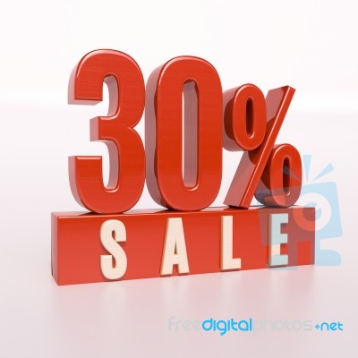 Percentage Sign, 30 Percent Stock Image