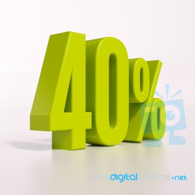 Percentage Sign, 40 Percent Stock Image