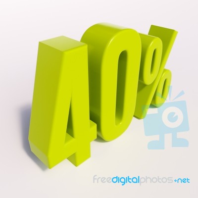 Percentage Sign, 40 Percent Stock Image