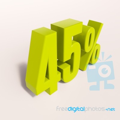 Percentage Sign, 45 Percent Stock Image