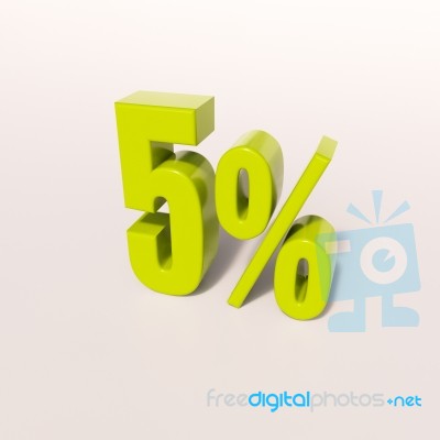 Percentage Sign, 5 Percent Stock Image