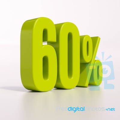 Percentage Sign, 60 Percent Stock Image