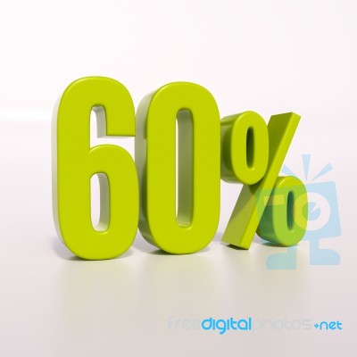 Percentage Sign, 60 Percent Stock Image