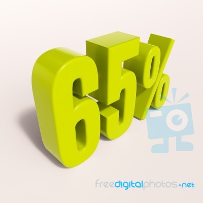 Percentage Sign, 65 Percent Stock Image
