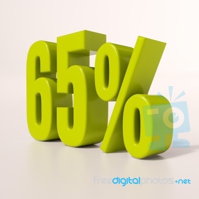 Percentage Sign, 65 Percent Stock Image