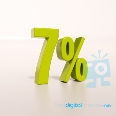 Percentage Sign, 7 Percent Stock Image