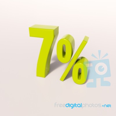 Percentage Sign, 7 Percent Stock Image