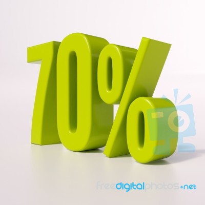 Percentage Sign, 70 Percent Stock Image