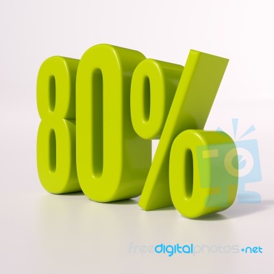 Percentage Sign, 80 Percent Stock Image