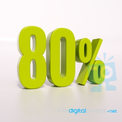 Percentage Sign, 80 Percent Stock Image