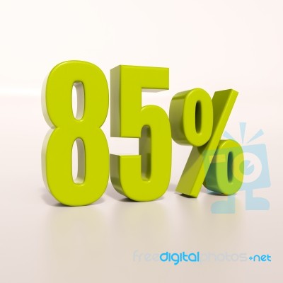Percentage Sign, 85 Percent Stock Image
