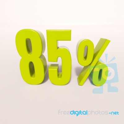 Percentage Sign, 85 Percent Stock Image