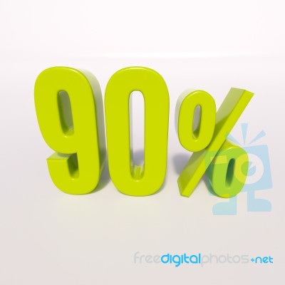 Percentage Sign, 90 Percent Stock Image