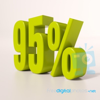 Percentage Sign, 95 Percent Stock Image