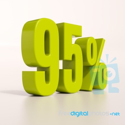 Percentage Sign, 95 Percent Stock Image
