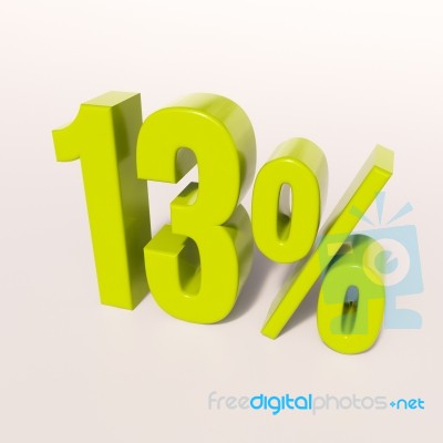 Percentage Sign,13 Percent Stock Image
