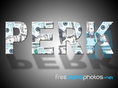 Perk Dollars Represents United States And Bank Stock Image