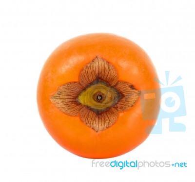 Persimmon Isolated On The White Background Stock Photo