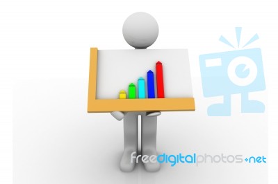 Person With A Graph Financial Stock Image