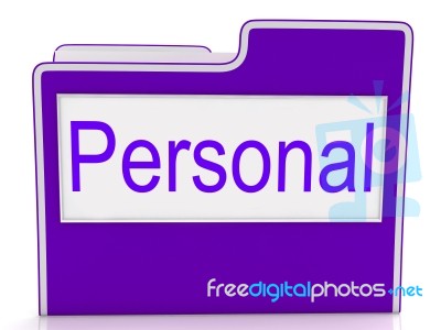 Personal File Indicates Paperwork Privacy And Individually Stock Image