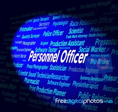 Personnel Officer Represents Human Resources And Administrator Stock Image