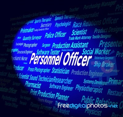 Personnel Officer Represents Human Resources And Administrator Stock Image