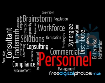 Personnel Word Indicates Human Resources And Employees Stock Image