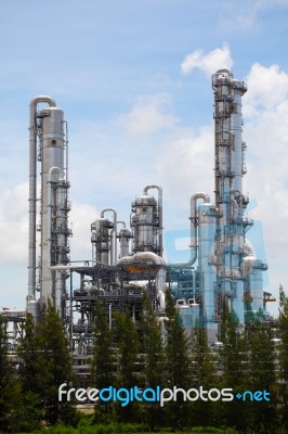 Petrochemical Plant Stock Photo