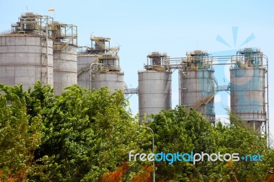 Petrochemical Plant Stock Photo