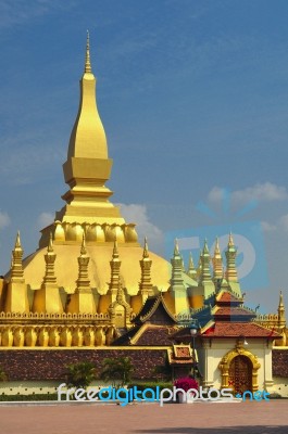 Pha That Luang Stock Photo