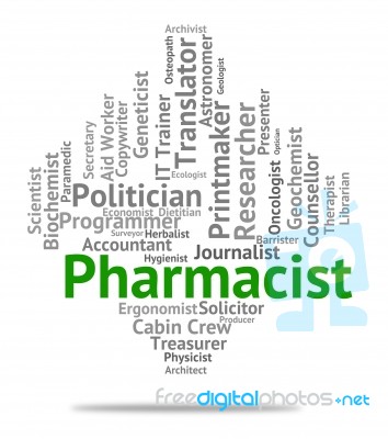Pharmacist Job Represents Lab Technician And Career Stock Image