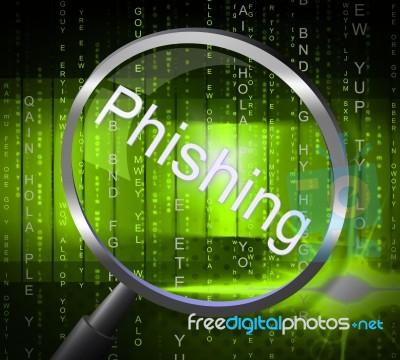 Phishing Fraud Shows Rip Off And Con Stock Image