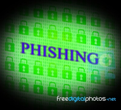 Phishing Hacked Represents Theft Hackers And Unauthorized Stock Image