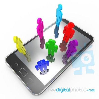 Phone Communication Means Global Communications And Chat Stock Image
