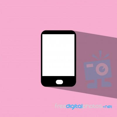 Phone Flat Icon   Illustration  Stock Image