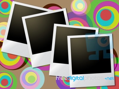 Photo Frames Indicates Text Space And Circles Stock Image