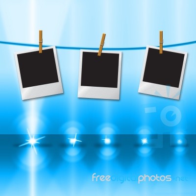 Photo Frames Means Beam Of Light And Border Stock Image