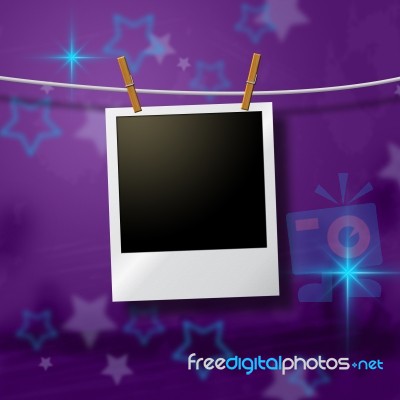 Photo Frames Represents Blank Space And Background Stock Image