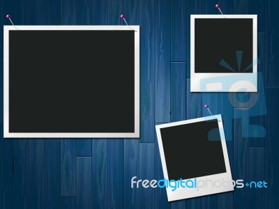 Photo Frames Represents Blank Space And Background Stock Image