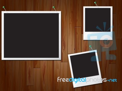 Photo Frames Shows Empty Space And Boarded Stock Image