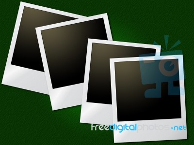 Photo Frames Shows Text Space And Blank Stock Image