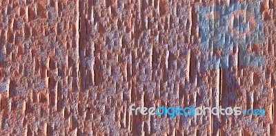 Photo Of The Old Peeled Red Painting On The Rusty Metal Wall Stock Photo