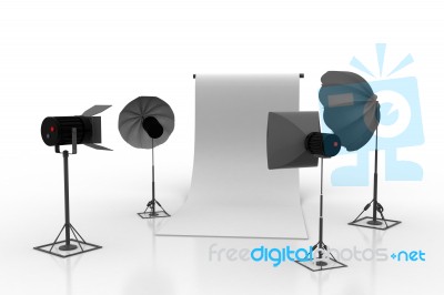 Photo Studio Equipment Stock Image