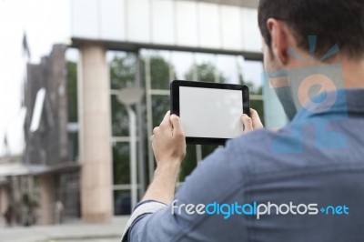 Photography With Digital Tablet Stock Photo