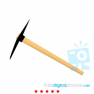 Pickaxe Icon .  Flat Style Stock Image