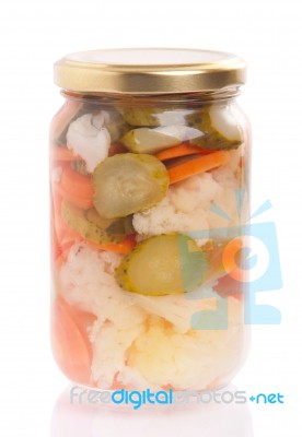 Pickels Jar Stock Photo