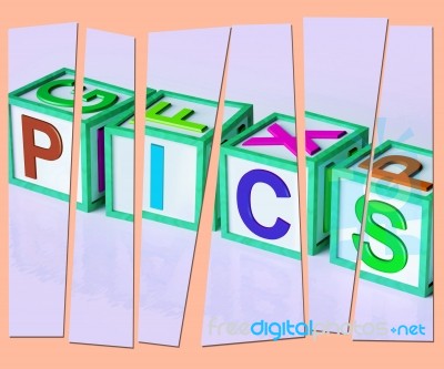 Pics Letters Show Taking Uploading And Sharing Photos Stock Image