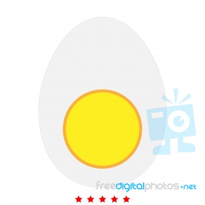 Piece Egg Icon .  Flat Style Stock Image
